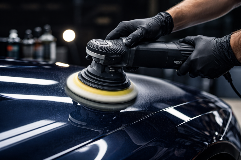 Auto polieren met professionele polijstmachine – lakcorrectie en detailing